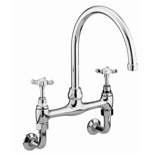 Bristan N WMDSM C 1901 Wall Mounted Bridge Sink Mixer - Chrome