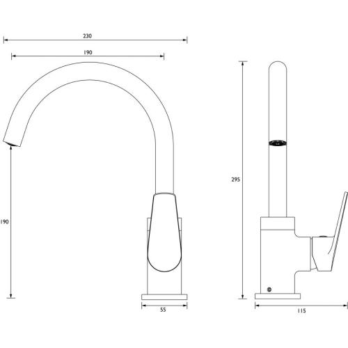 Bristan Raspberry Easyfit Monobloc Sink Mixer Tap RSP EFSNK C