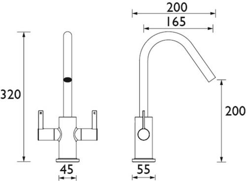 Bristan Cashew Sink Easyfit Mixer Tap CSH EFSNK C