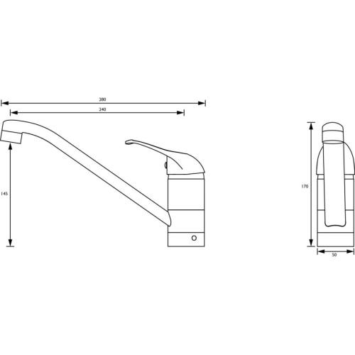Bristan Java Kitchen Single Flow Easy Fit Sink Mixer Tap J SFSNK EF C