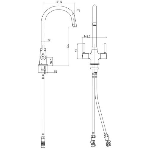 Bristan Monza Easy Fit Sink Mixer Tap MZ SNK EF C