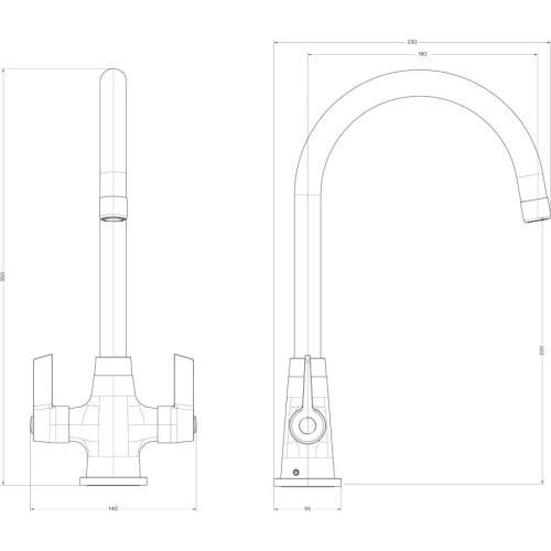 Bristan Echo Easyfit Mono Sink Mixer Tap EC SNK EF C