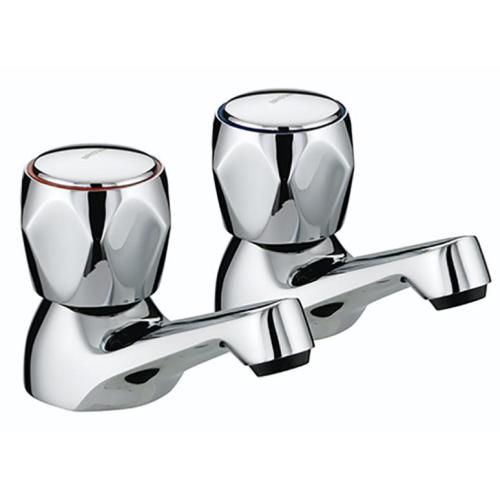 Bristan Club Basin Taps with Metal Heads Chrome Plated VAC 1/2 C MT