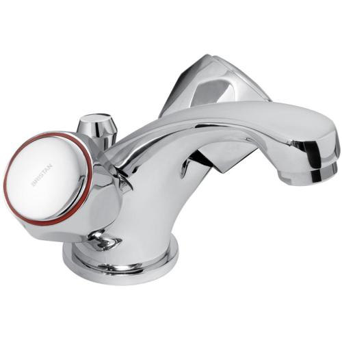 Bristan Club Mono Basin Mixer with Pop Up Waste and Metal Heads Chrome Plated VAC BAS C MT