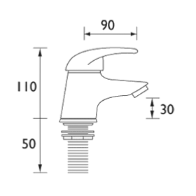Bristan Java Bath Taps J 3/4 C