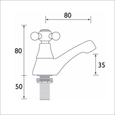 Bristan Regency Basin Taps Chrome R 1/2 C