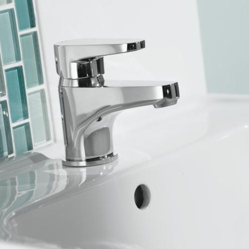 Bristan Quest Basin Mixer Tap with Clicker Waste Chrome Plated QST BAS C