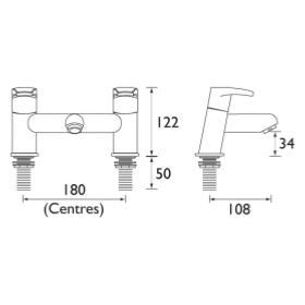 Bristan Orta Bath Filler Chrome Plated OR BF C