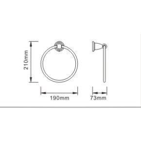 Bristan Towel Ring - Gold N2 RING G