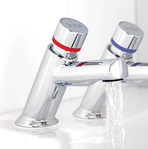 Inta Non Concussive Basin Push Taps Contemporary ( Pair) NC162CP