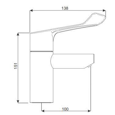 Inta Safe Touch Sequential Thermostatic Basin Mixer Tap IT1005CP