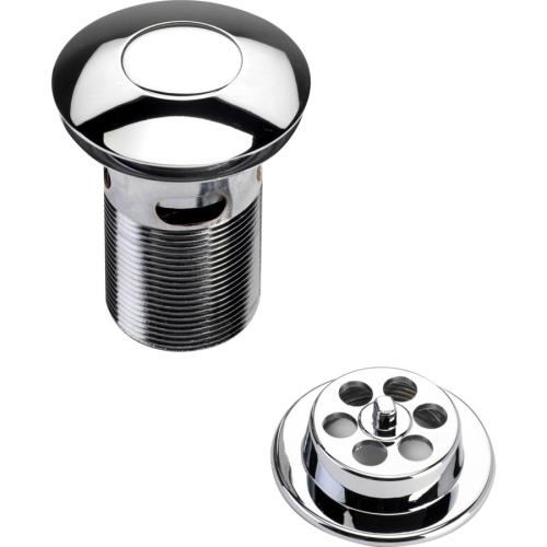 Bristan Round Push Button Bath Waste Slotted Chrome W BATH05 C