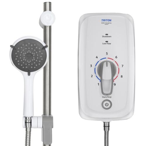 Triton Omnicare Ultra Plus Thermostatic Shower with Extended Kit 8.7kW CINCULTP08W