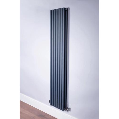 DQ Heating Cove Double Vertical 1500mm x 295mm Anthracite 2730BTU COVE150/5D-A