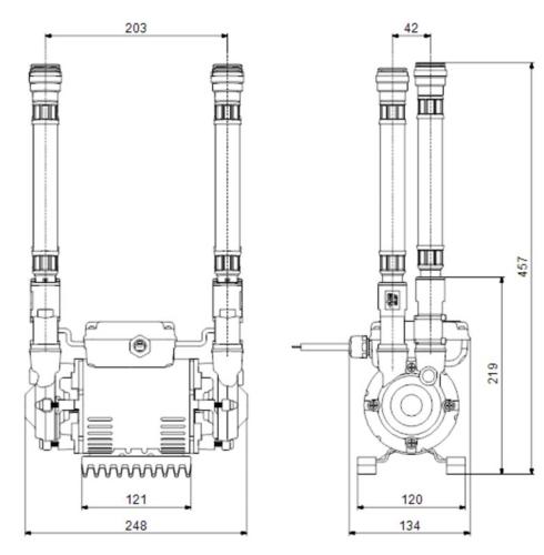 Grundfos STP-2.0 Bar Twin Regeneration Shower Pump 96787462