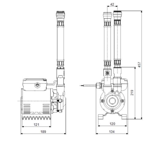 Grundfos Amazon SSP-3.0 Bar Single Positive Head Shower Pump 96787464