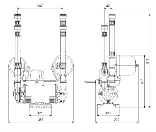 Grundfos Amazon STN-4.0 Bar Universal Twin Impeller 96788176