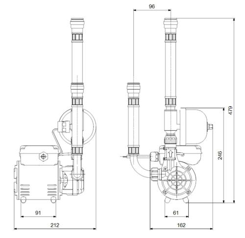 Grundfos SSR2-2.0 CN Single Impeller Regenerative Shower Pump 98950231