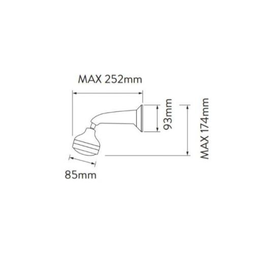 Aqualisa Fixed shower head kits Varispray Chrome 99.50.01