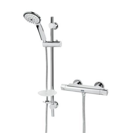 Bristan Artisan Thermostatic Surface Mounted Bar Shower Valve with Adjustable Riser AR2 SHXMTFF C