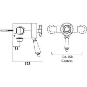 Bristan 1901 Exposed Dual Control Thermostatic Shower Valve Chrome N2 CSHXVO C