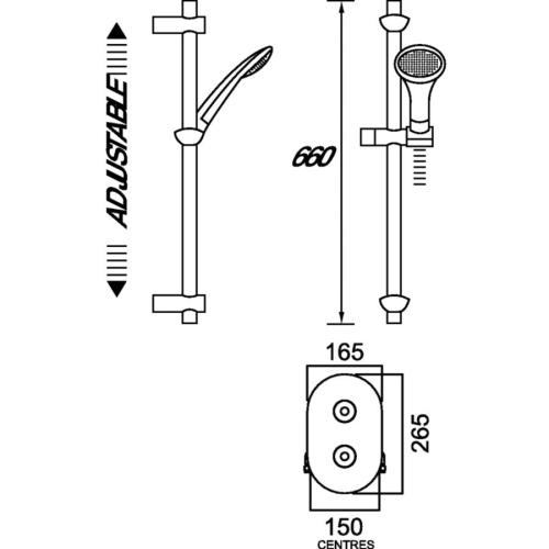 Bristan Artisan Thermostatic Recessed Dual Control Shower AR3 SHCMT C