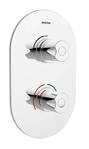 Bristan Artisan Recessed Thermostatic Dual Control Shower Valve Chrome AR3 SHCVO C
