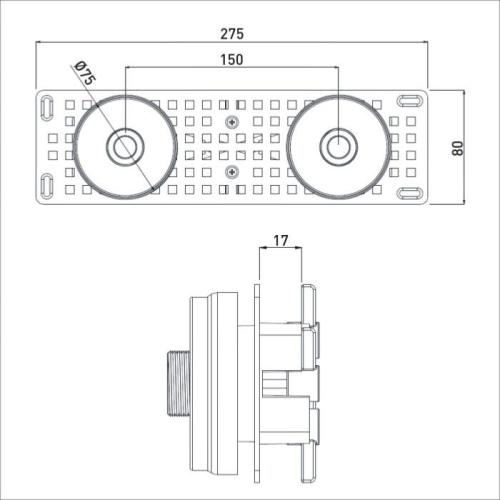 Bristan Wall Mount 11 Easyift Kit WMNT11 C