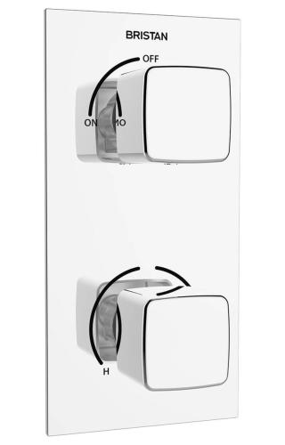 Bristan Cobalt Recessed Thermostatic Dual Control Shower Valve Chrome COB SHCVO C
