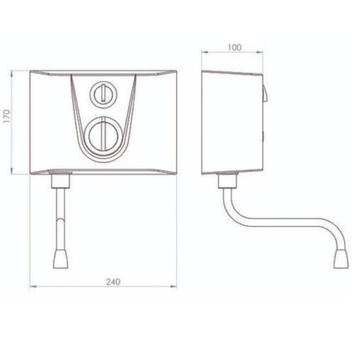 Hyco Wave Instantaneous Hand Wash 3.0 kW with Rotary Switch