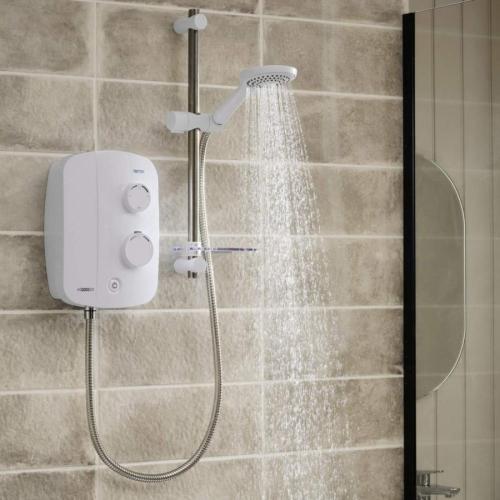 Triton AS2000SR Thermostatic Power Shower White - Silent Running