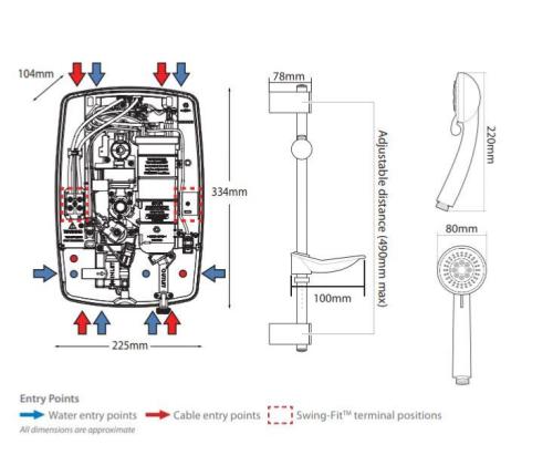 Triton T80Z SP8008ZFF 8.5Kw Fast Fit Electric Shower