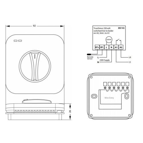 Heatmiser Dial Thermostat DS1 V2