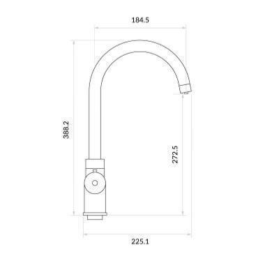 Calmag 3in1 Swan Neck Boiling Water Tap Nickel DWFK-CALHWT-BN-SWAN