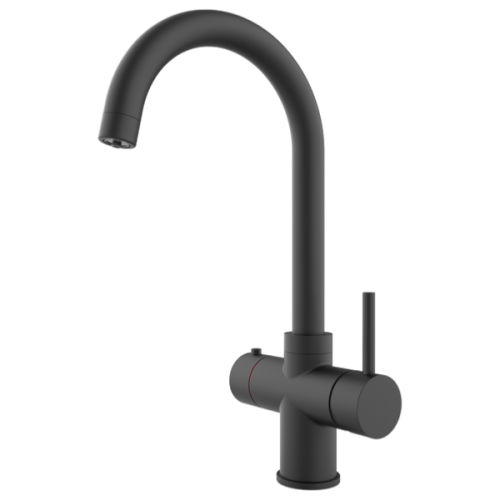 Calmag 3in1 Swan Neck Boiling Water Tap Matt Black DWFK-CALHWT-MB-SWAN