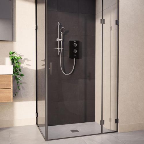 Aqualisa E2 Electric Shower with 3 Mode Handset 9.5kW in Black E2B95