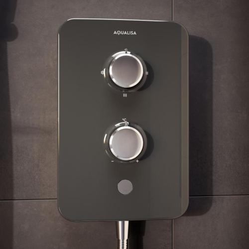 Aqualisa E2 Electric Shower with 3 Mode Handset 8.5kW Multifit in Grey E2G85