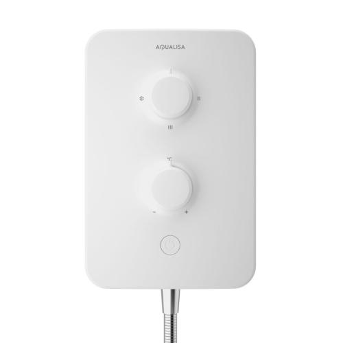 Aqualisa E2 APL Electric Shower with 3 Mode Handset 8.5kW Multifit in White E2W85
