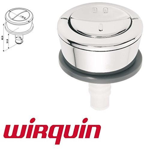 Wirquin Jollyflush Dual Flush Chrome Push Button, Toilet Flushing Button 10717795