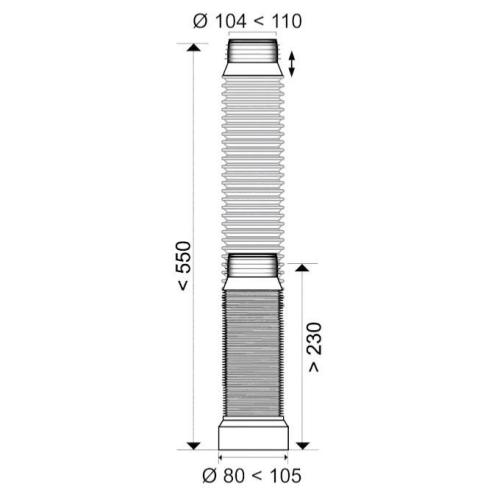 Wirquin Macdee Jollyflex WC Pan Connector 300mm