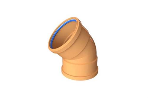 Polypipe Underground Drainage 110mm 45? Bend Double Socket UG403