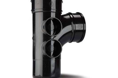 Polypipe Single Branch 4in/110mm. 92?? (4 Boss Shoulders). (Double Socket) SWT28B