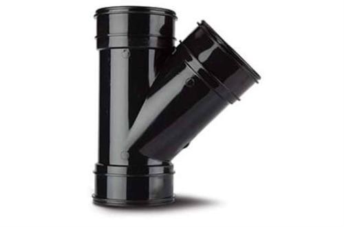 Polypipe Single Branch 4in/110mm. 135?. (Triple Socket) SWT37B