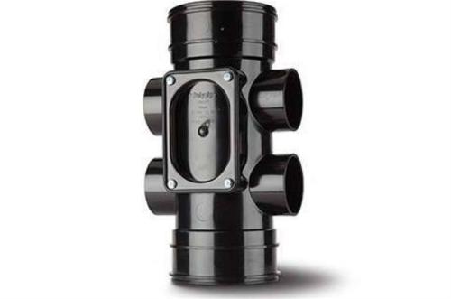 Polypipe Access Pipe 4in/110mm. Double Socket - 4 Boss Shoulders SWA43B