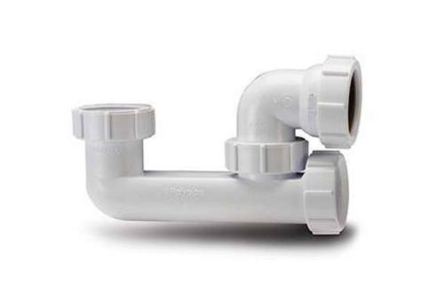 Polypipe Low Level Bath Trap 38mm Seal 40mm. Trap Only With Access To Overflow WT67