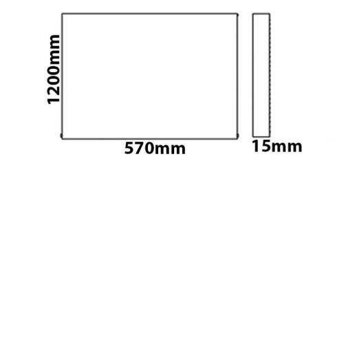 Trianco Aztec Infrared Powder Coated Heating Panel 1200mm x 570mm White FG45100TPW