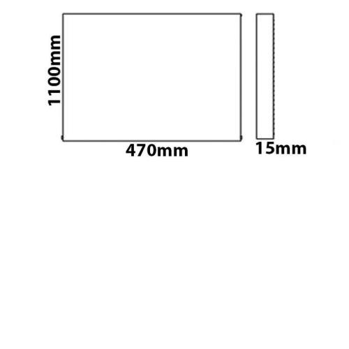Trianco Aztec Infrared Powder Coated Heating Panel 1100mm x 470mm White FG45700TPW