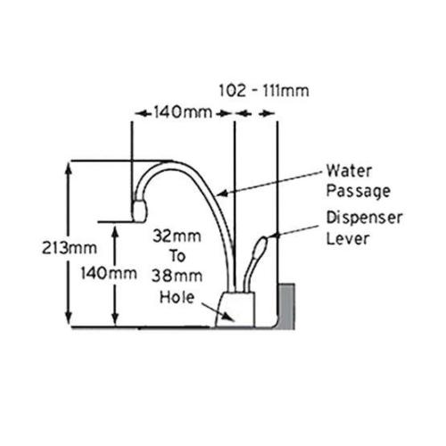 InSinkErator MILANO Hot Water Tap GN1100 - Instant 98Â°C