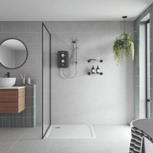 Gainsborough Slim Duo Electric Shower Piano Black 8.5kw GSDPB85