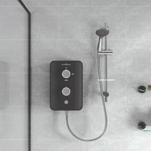 Gainsborough Slim Duo Electric Shower Piano Black 8.5kw GSDPB85